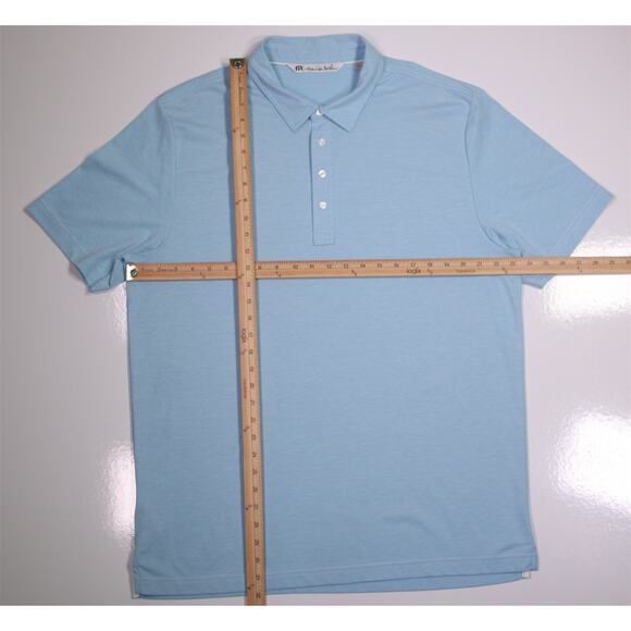 Travis Mathew Light Blue Cotton Performance Golf Polo Shirt Men's XL - Picture 4 of 7